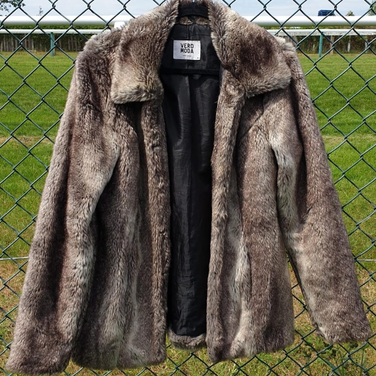 Vera Moda faux fur evening jacket. Super cute and... Depop