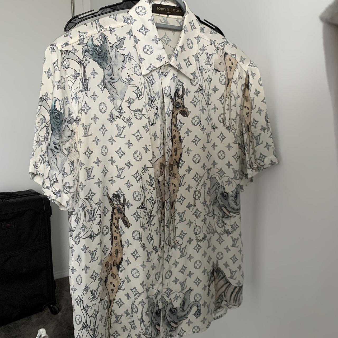 Louis Vuitton Chapman Brothers Monogram Silk Button Up Shirt