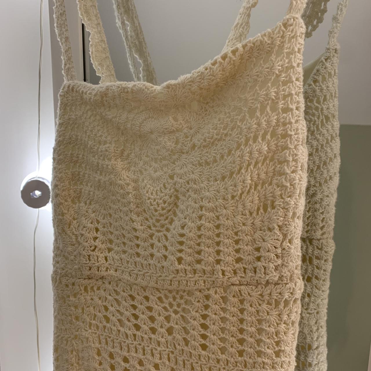 Zara cream crochet dress never worn still with... Depop