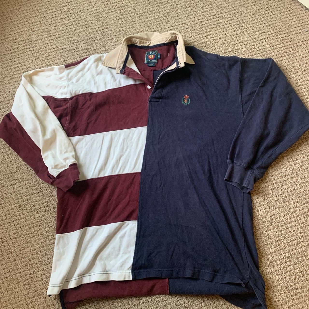 90s Ralph Lauren color block rugby shirt FREE... - Depop