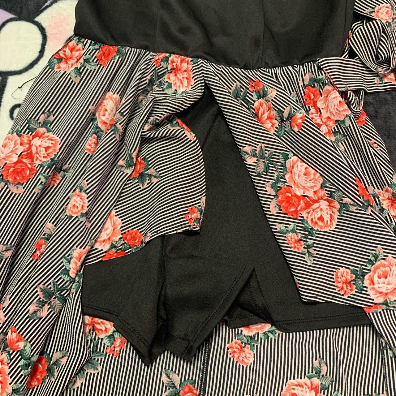 Paper Dolls Women's Black and White Playsuitromper Depop