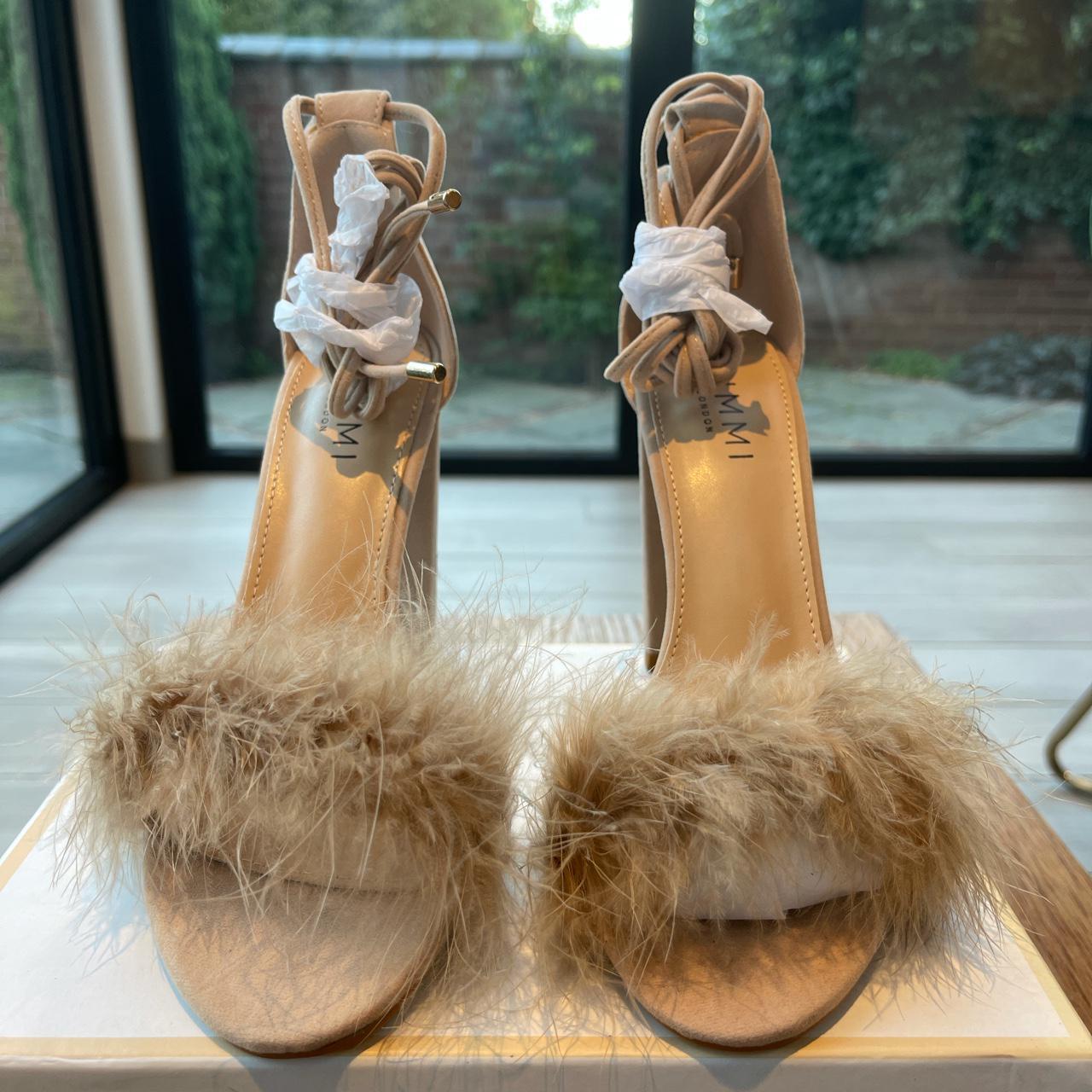 Nude fluffy shoes best sale