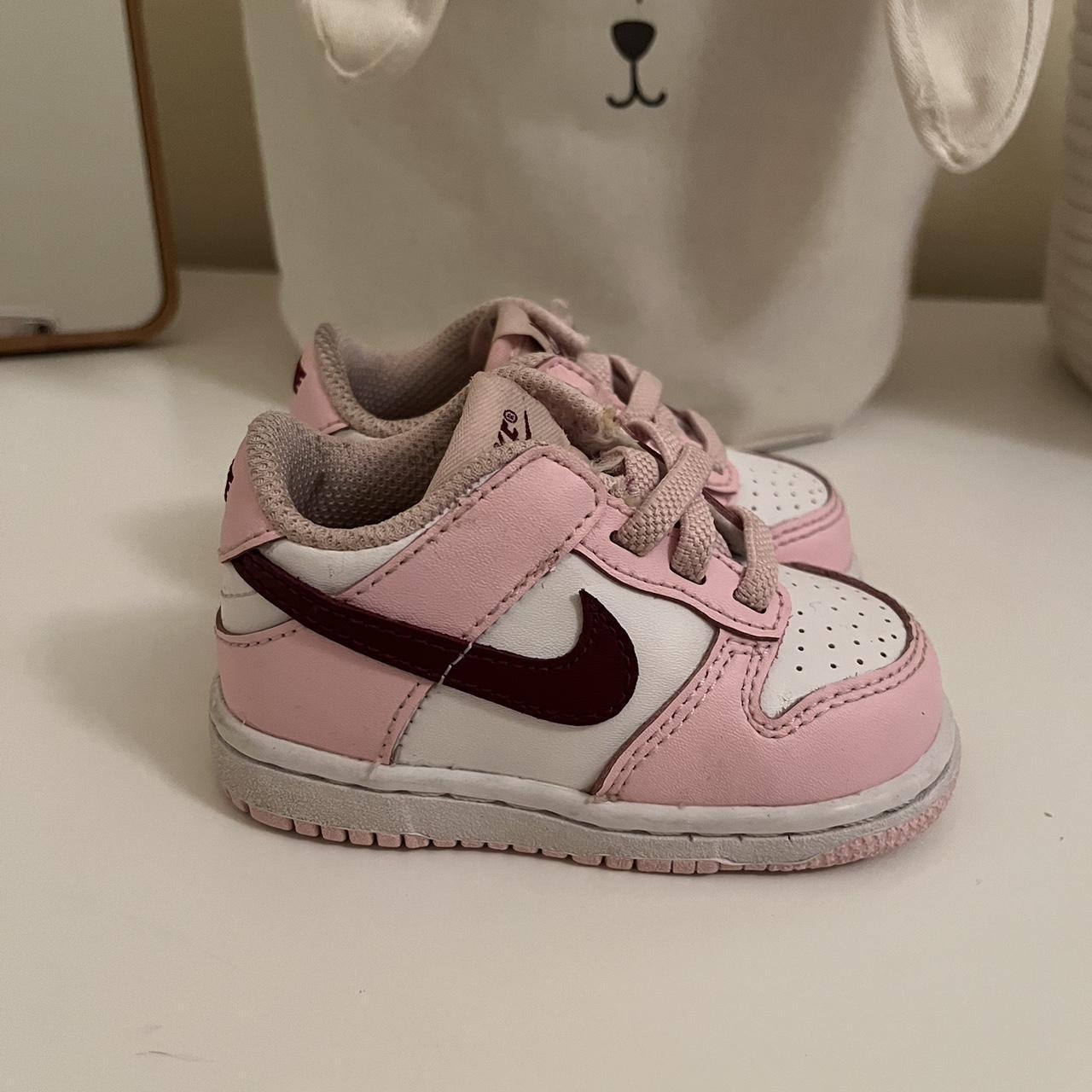 Nike Pink and Burgundy Trainers | Depop