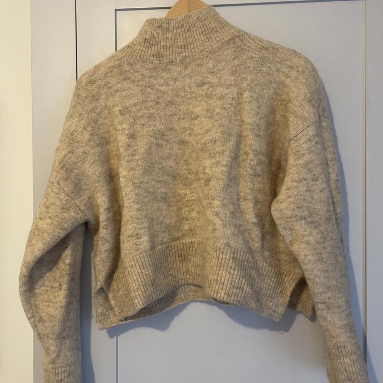 & Other Stories tan jumper Made of wool and... - Depop