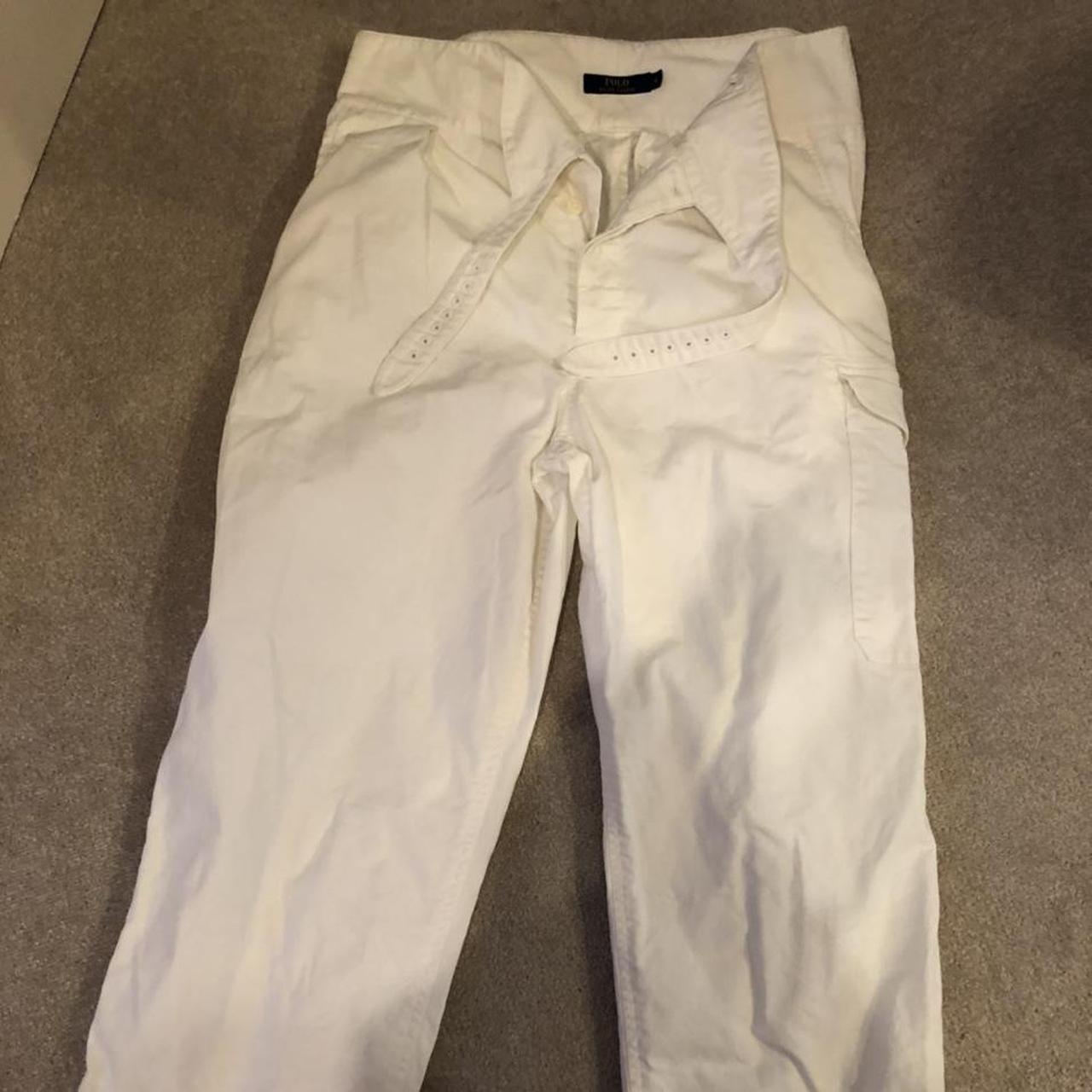 White Ralph Lauren cargo trousers. US 8 best for... - Depop
