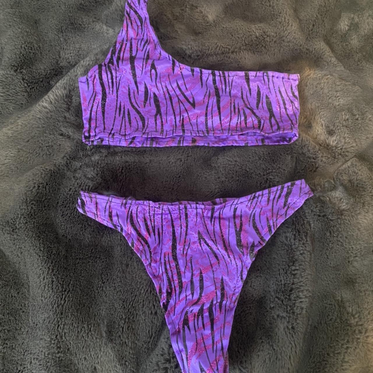SUPER CUTE PURPLE ANIMAL PRINT BIKINI 🍹 HAND MADE... Depop