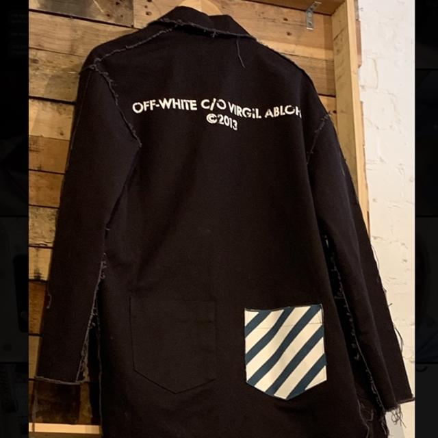 off white / virgil abloh 2013 denim trench coat....