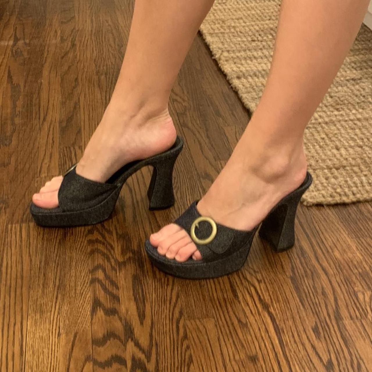 Unlisted slide sandals buckle platform heel. Major... - Depop
