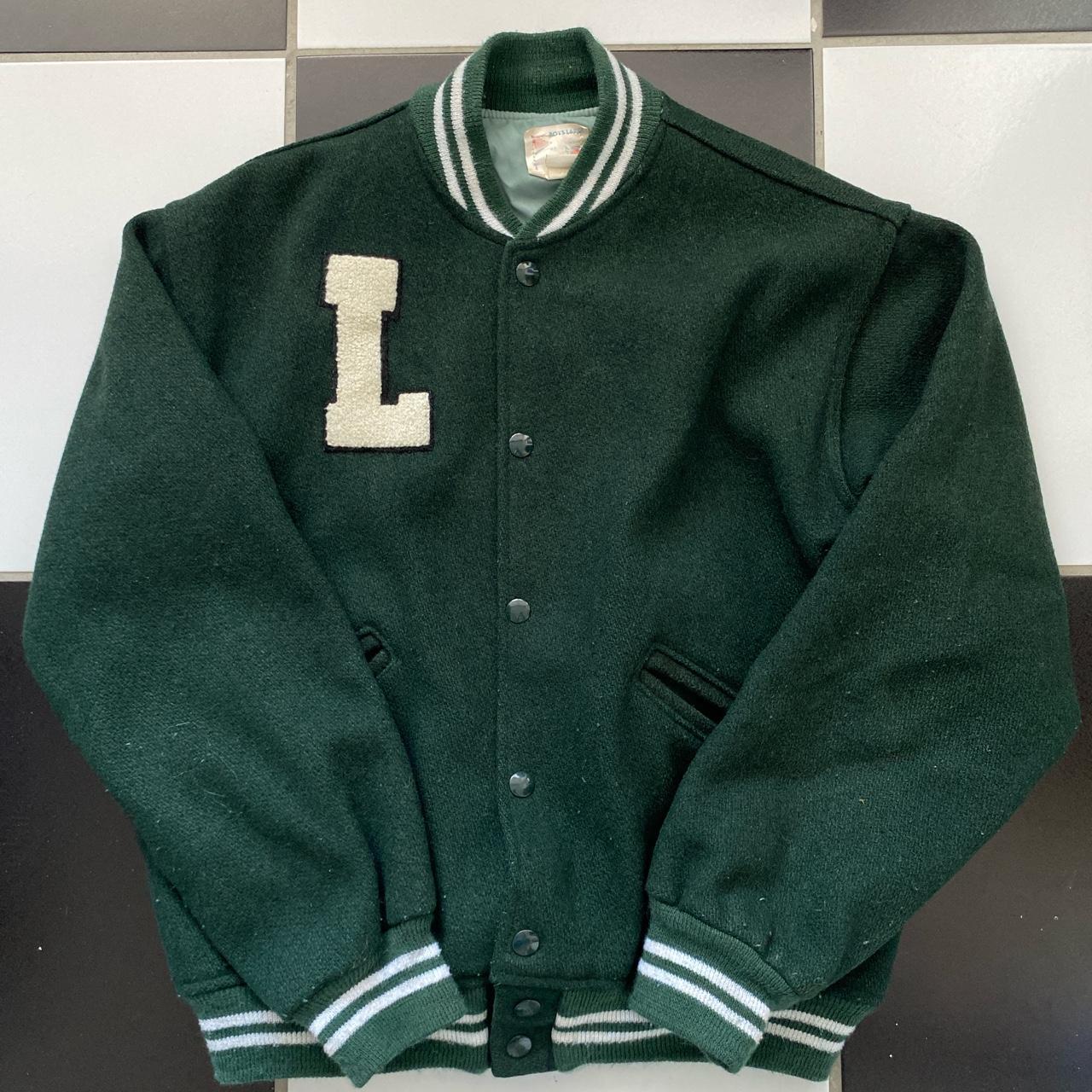 varsity jacket vintage green