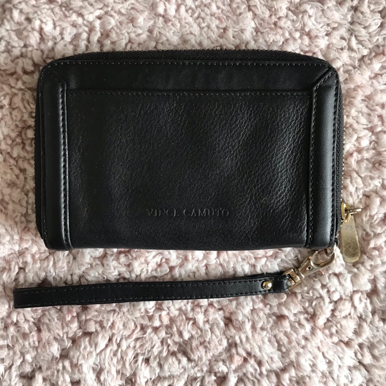 Good condition black Vince Camuto wallet with gold... - Depop
