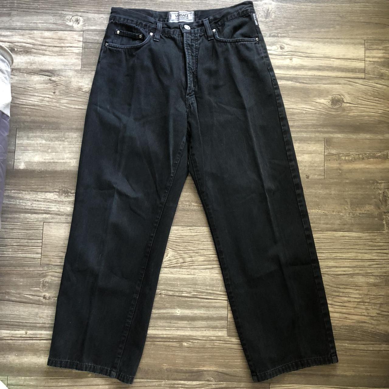 Versace Women's Black Jeans | Depop