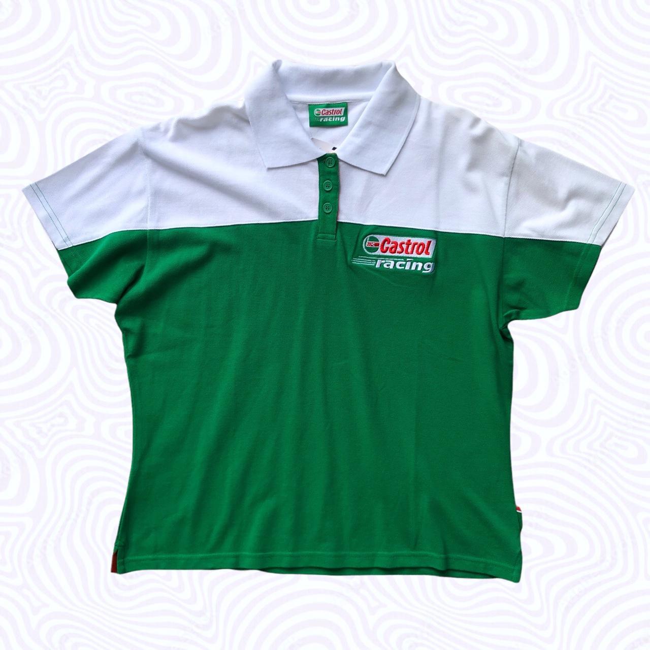 Women's Green and White Polo-shirts | Depop