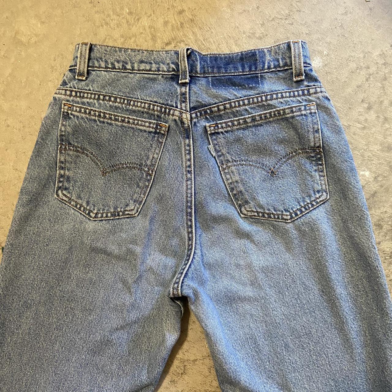 High waisted levis, light wash, made in 1996! open... - Depop