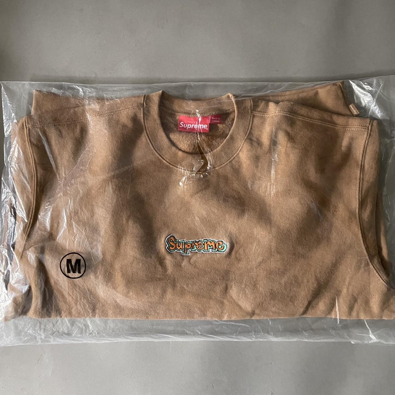 SUPREME Gonz Logo Crewneck sweatshirt in Brown size... - Depop