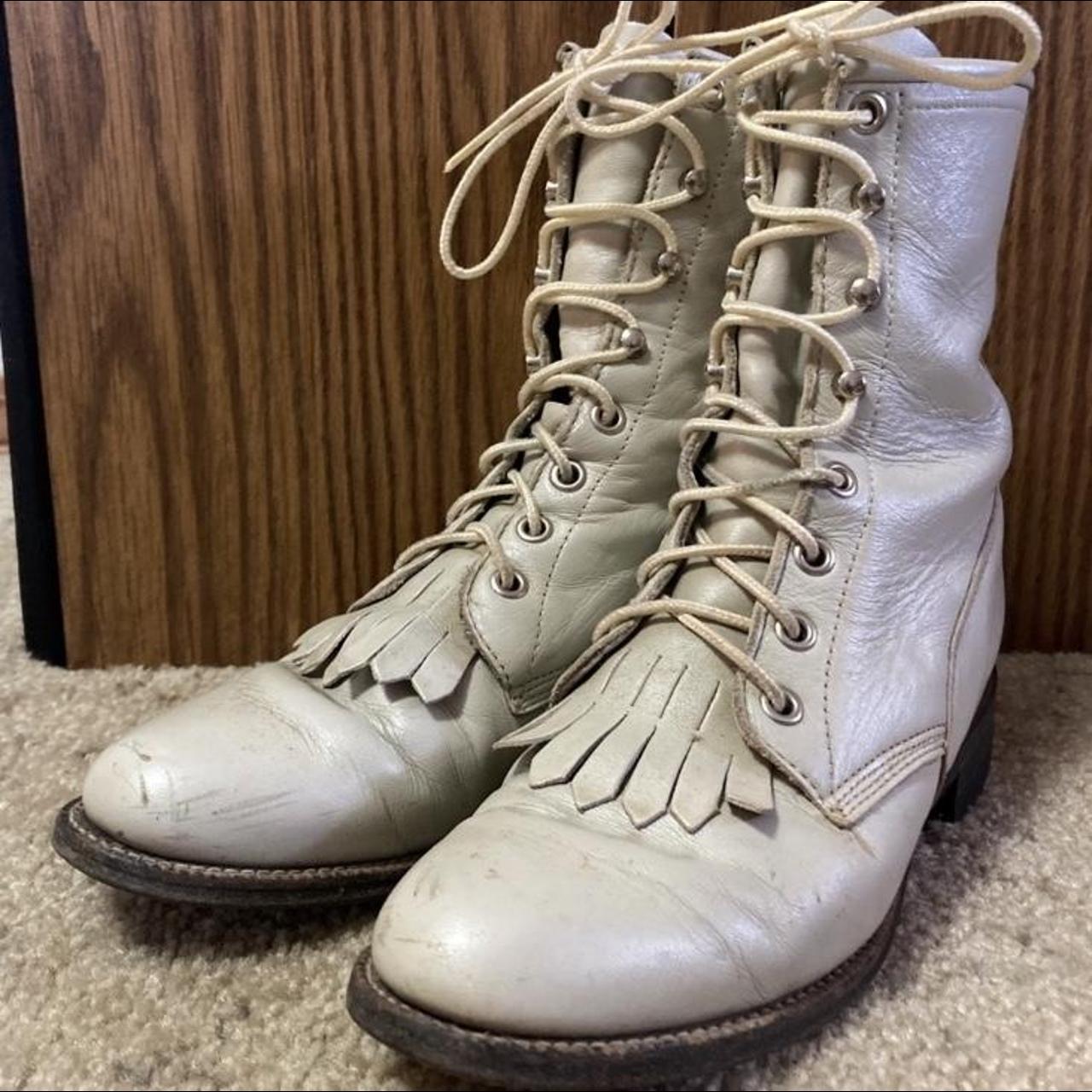 Justin white hot sale boots