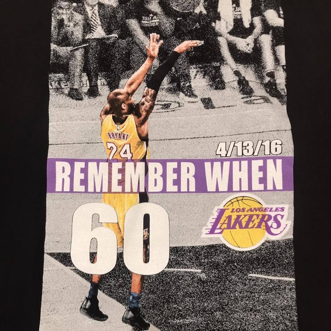 Men's Basketball T-Shirt Commemorate Lakers Kobe Bryant Black