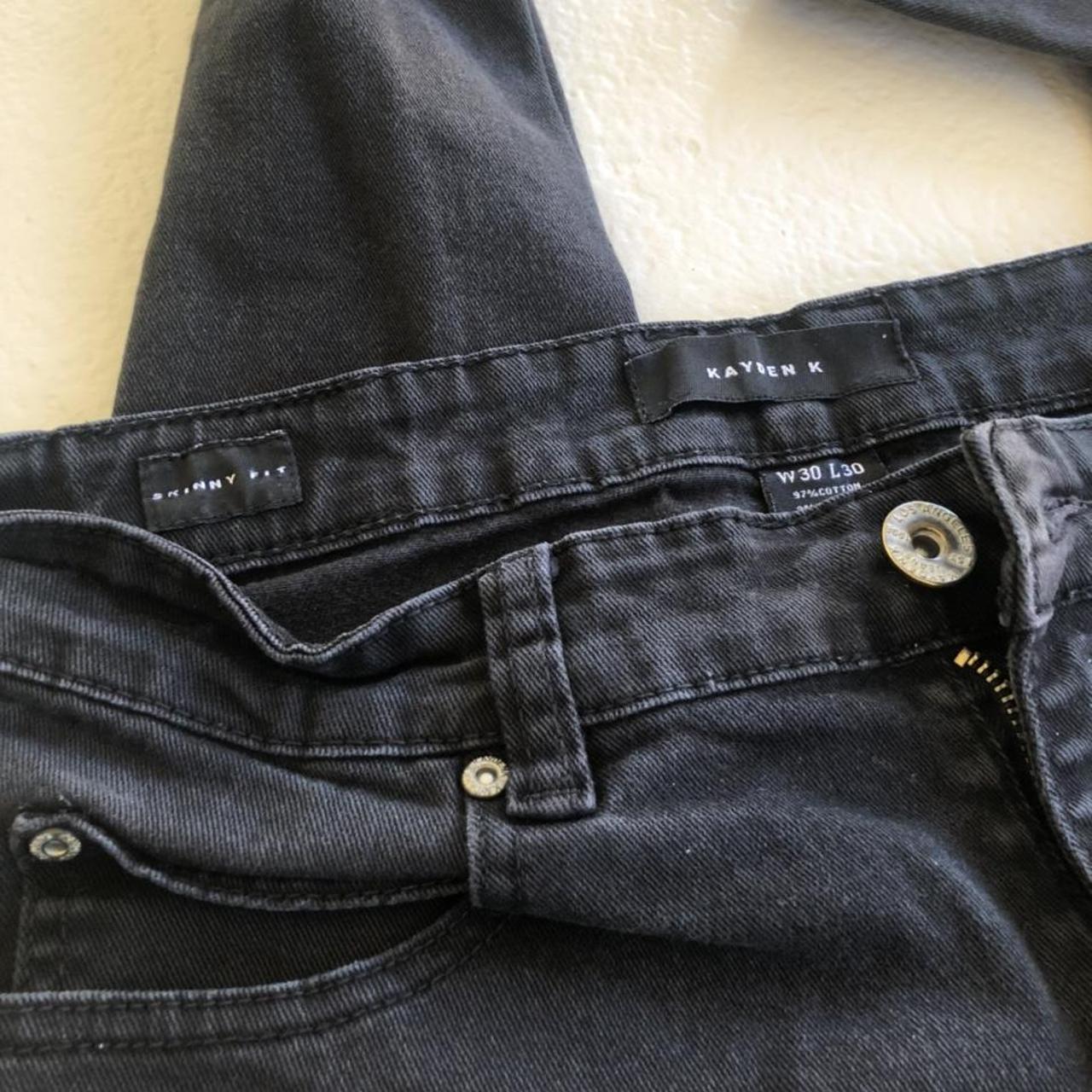Kayden K black denim jeans. Skinny fit size 30x30.... - Depop