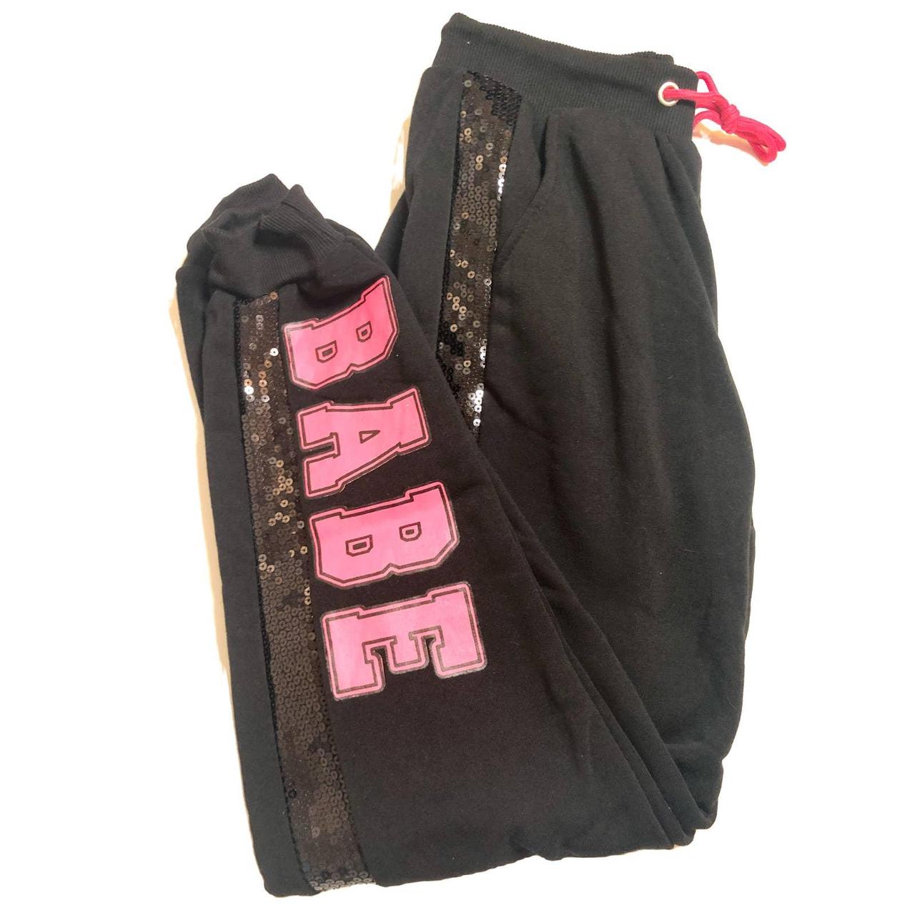 New Look Women's Black and Pink Jeans