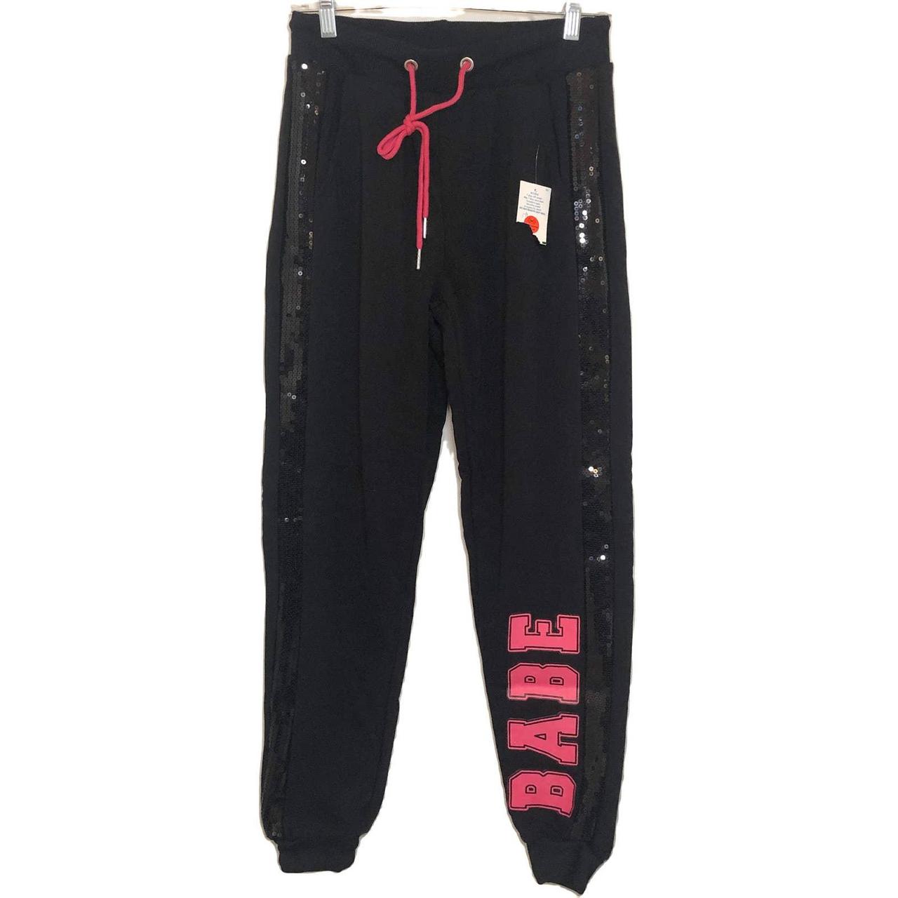 New Look Women's Black and Pink Jeans (2)