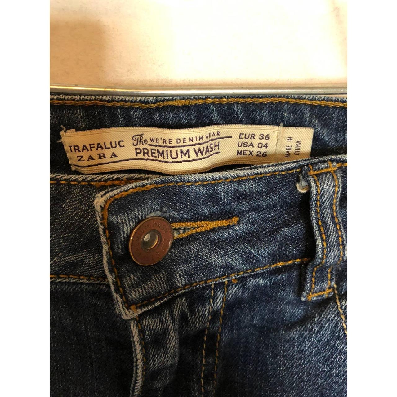 From Zara, Premium Wash Slim Fit Distressed... - Depop