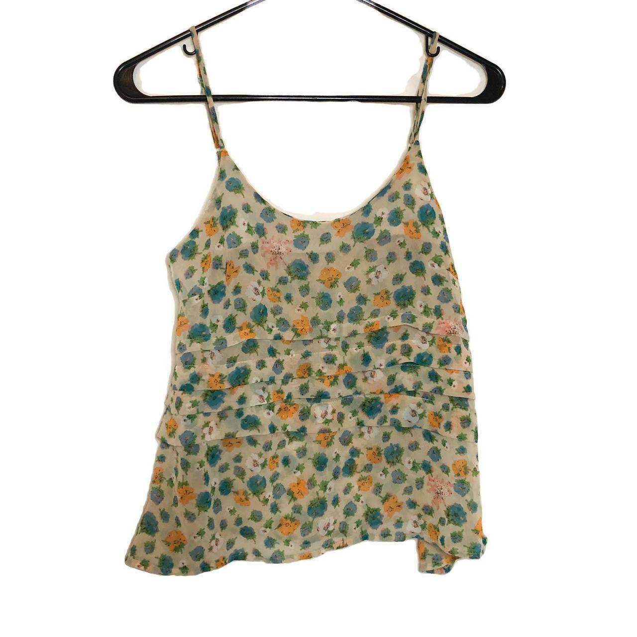 From Lush, Floral Tank Top ‣ Size is extra small ‣... - Depop