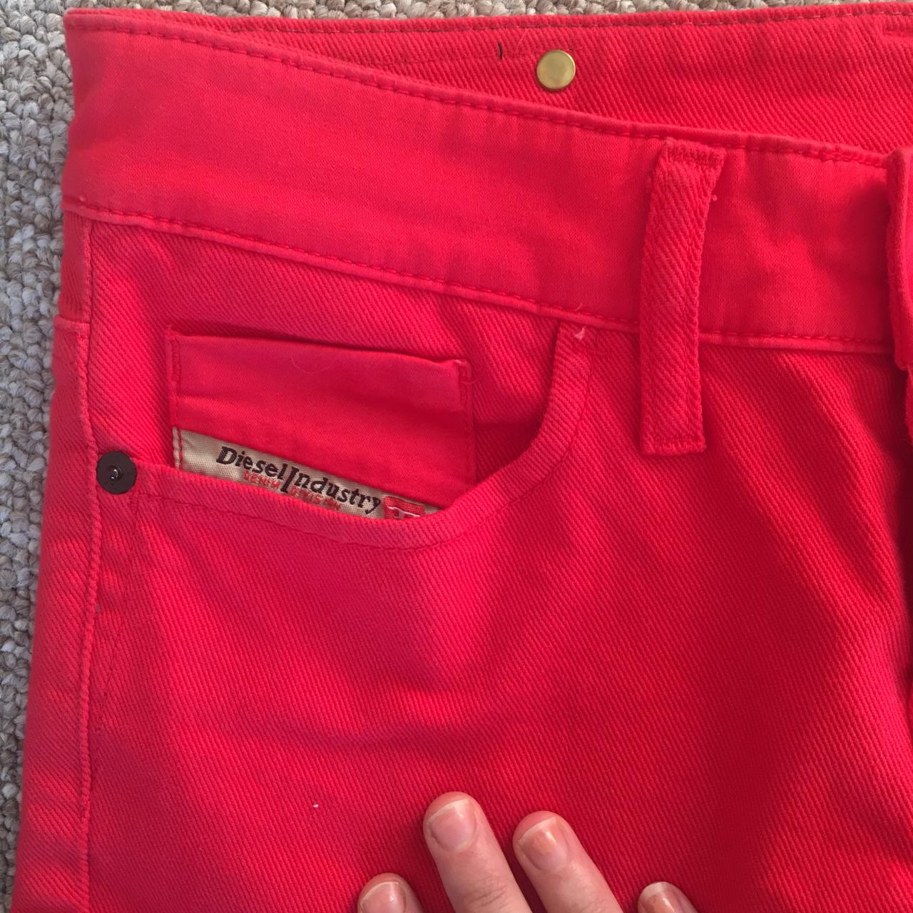 diesel red jeans