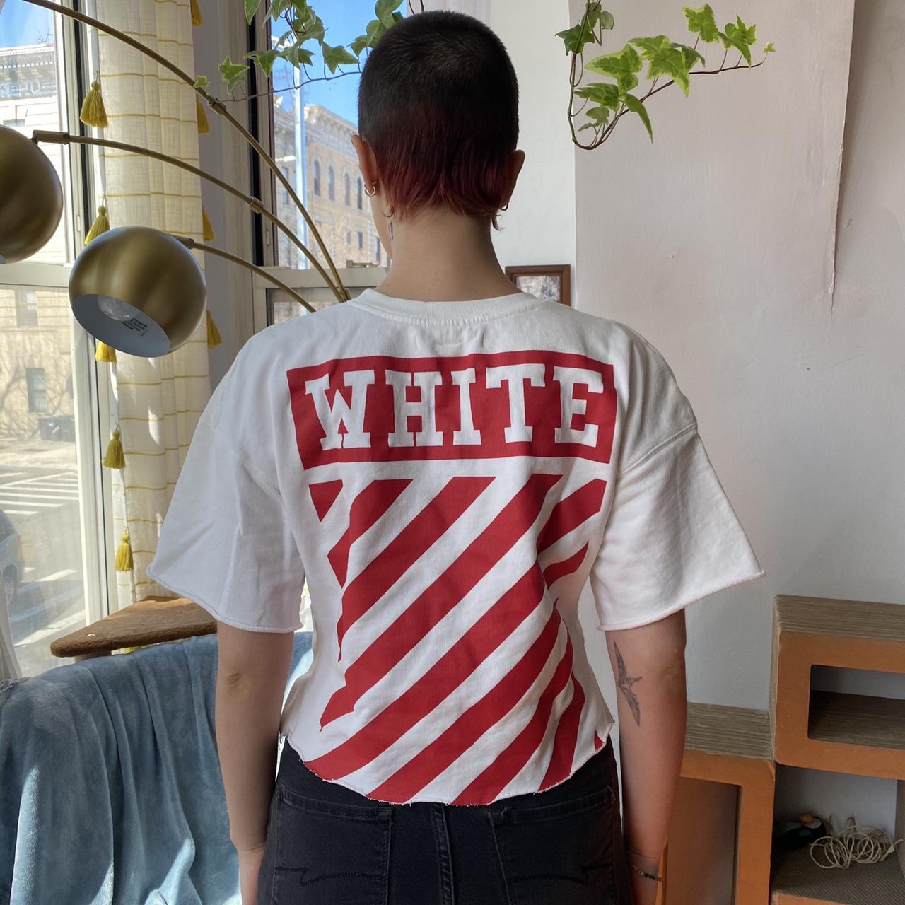 Off white brushed diagonals hot sale tee