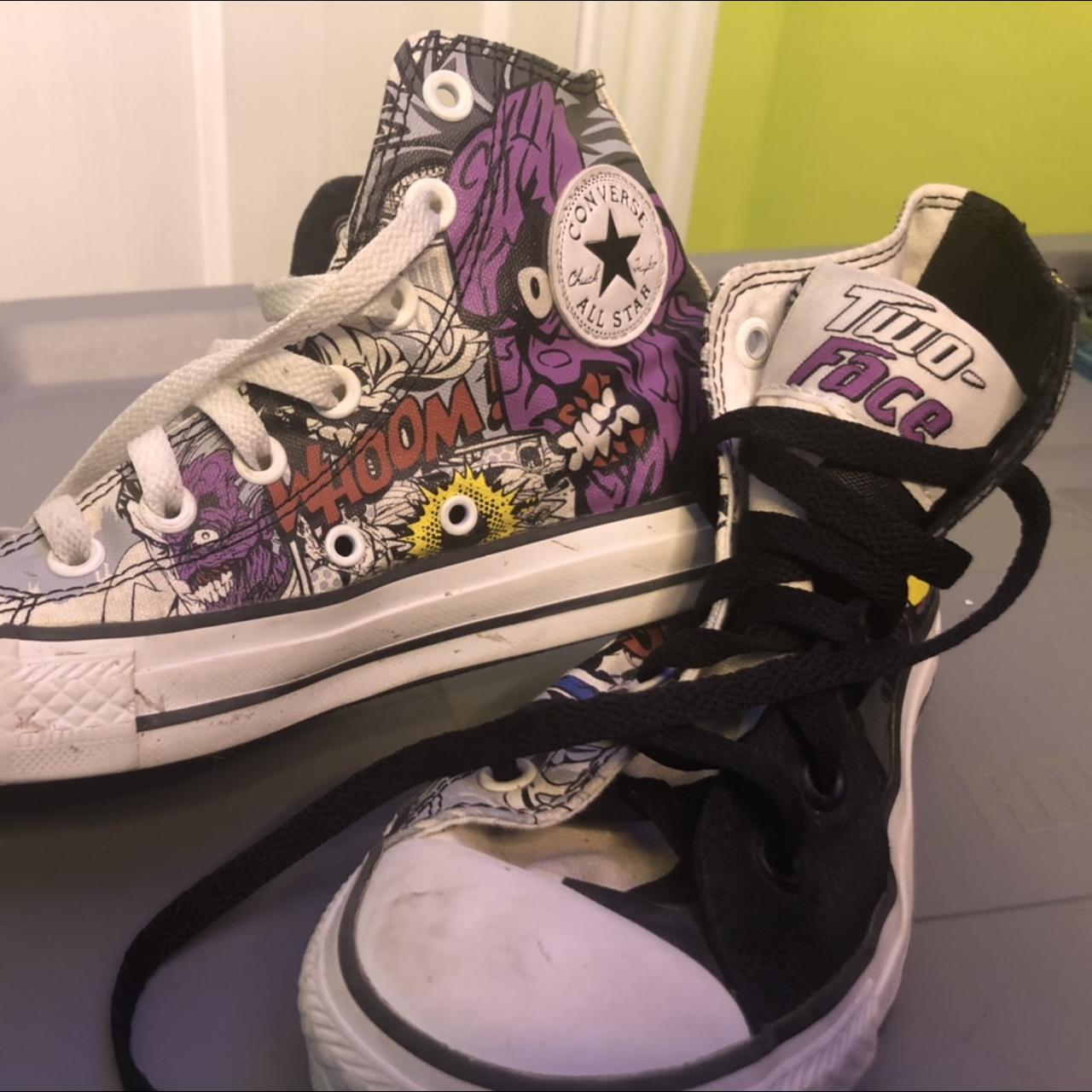 DC comics Two face Converse U.S. Size 4 in WOMEN’S... - Depop