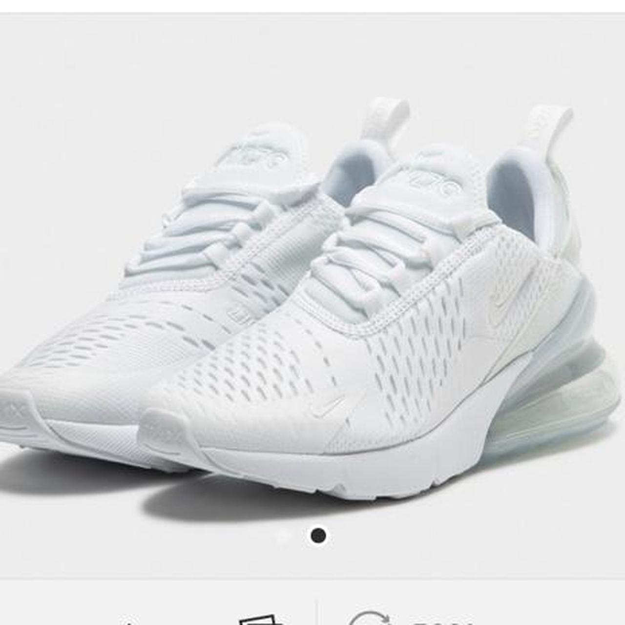 Nike AirMax 270s in rare all white Size women s 7 8. Depop