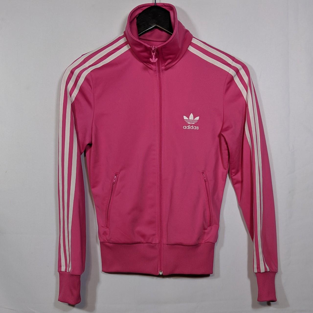 slå Alligevel Modregning Adidas Hot Pink Track Jacket Size 34 fits XS Shiny... - Depop