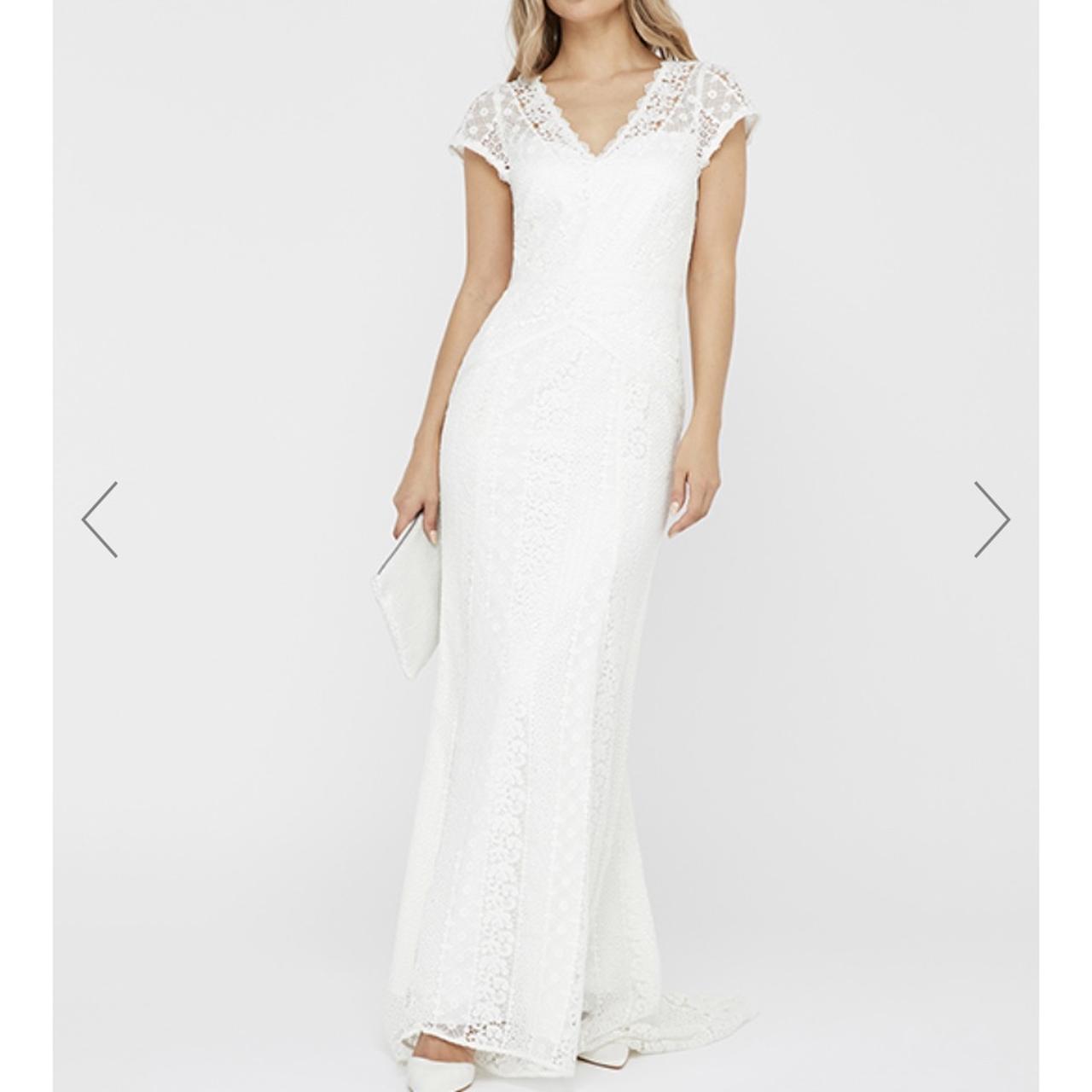 Meghan geo lace 2025 maxi wedding dress