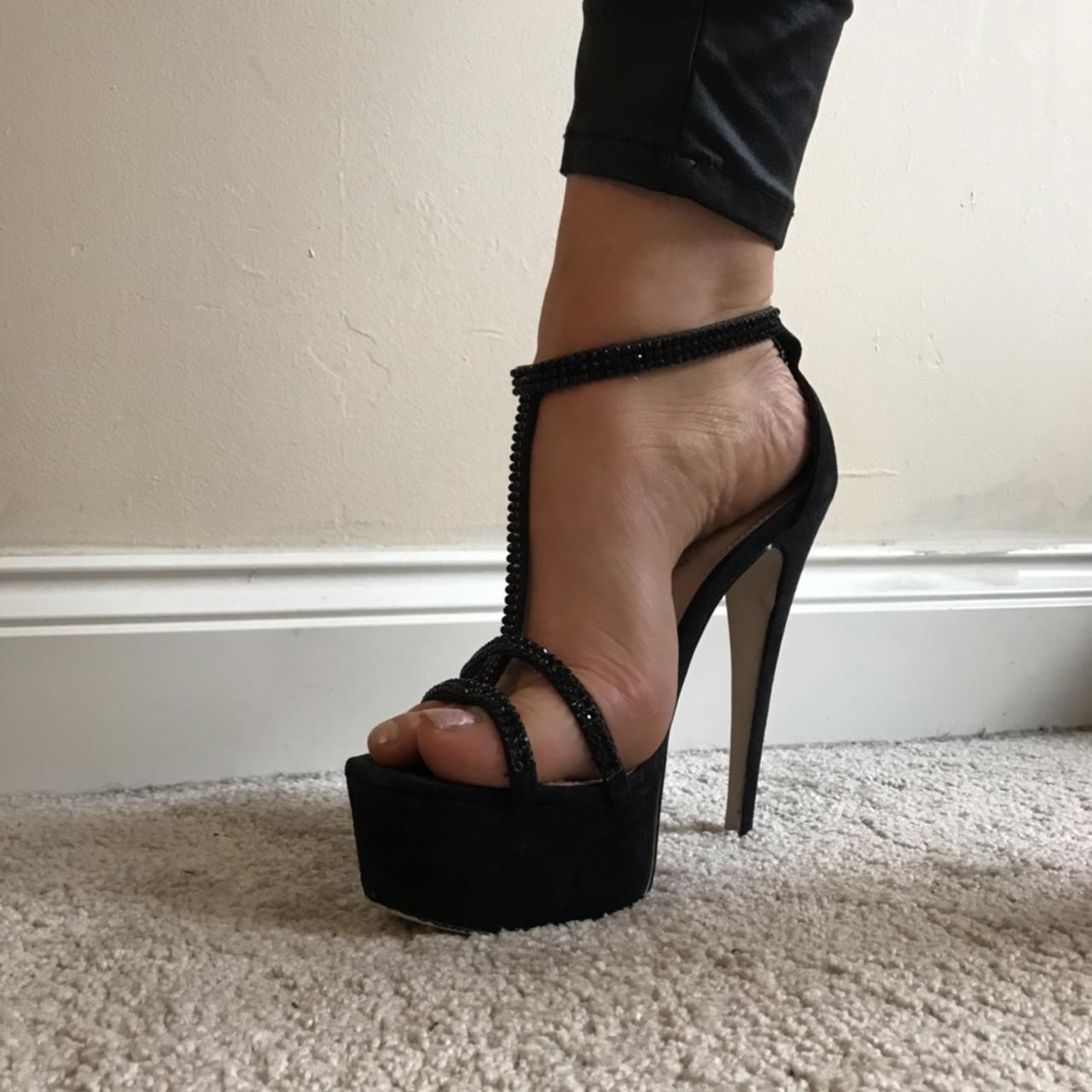 kurt geiger carvela black heels