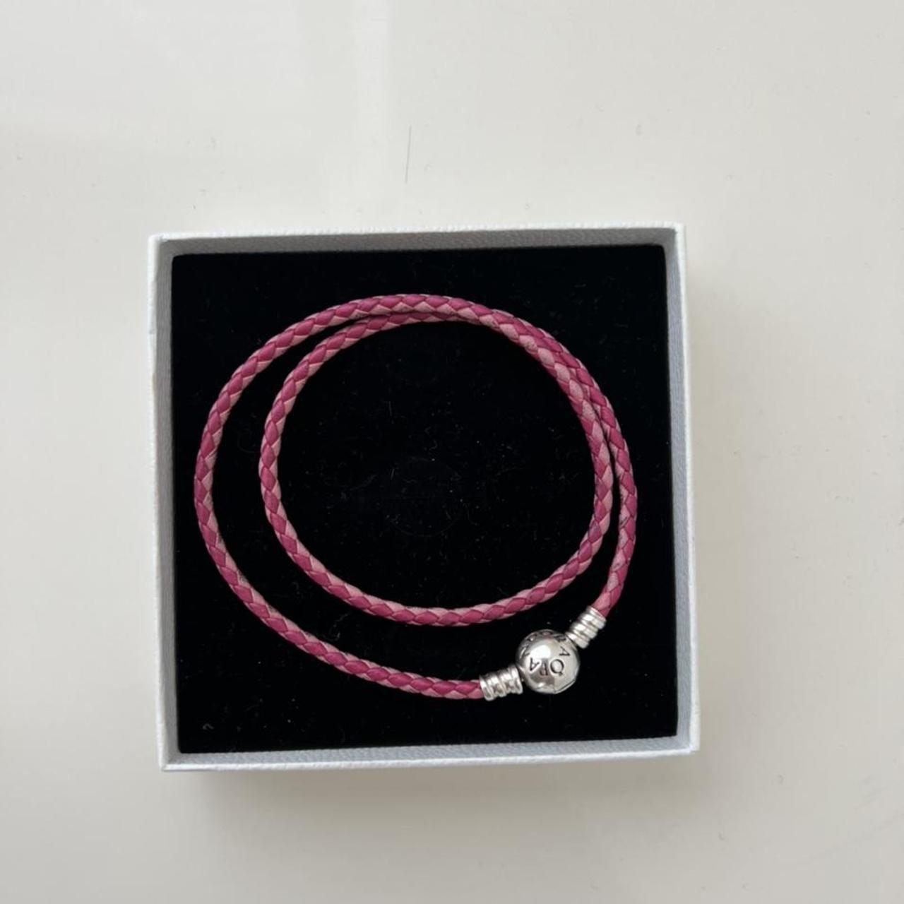 PANDORA pink rope bracelet. Comes in pandora box,... - Depop
