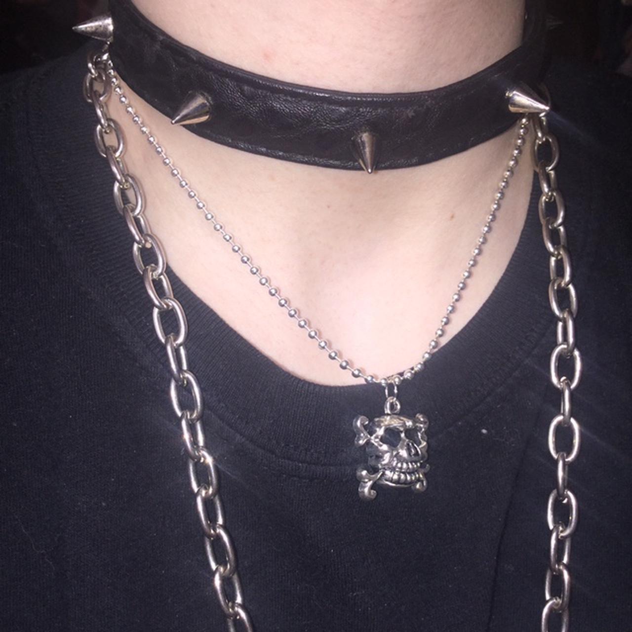 ☠️SKULL N CROSSBONES BALL CHAIN NECKLACE☠️ 📏Necklace... - Depop