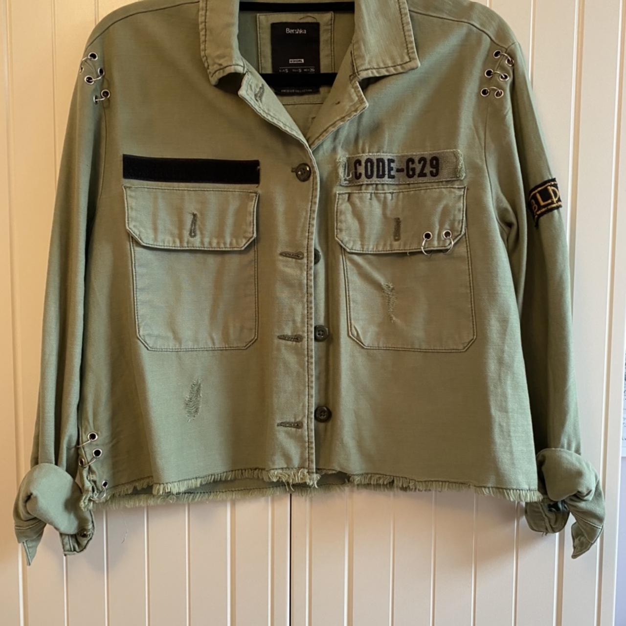 bershka green cargos