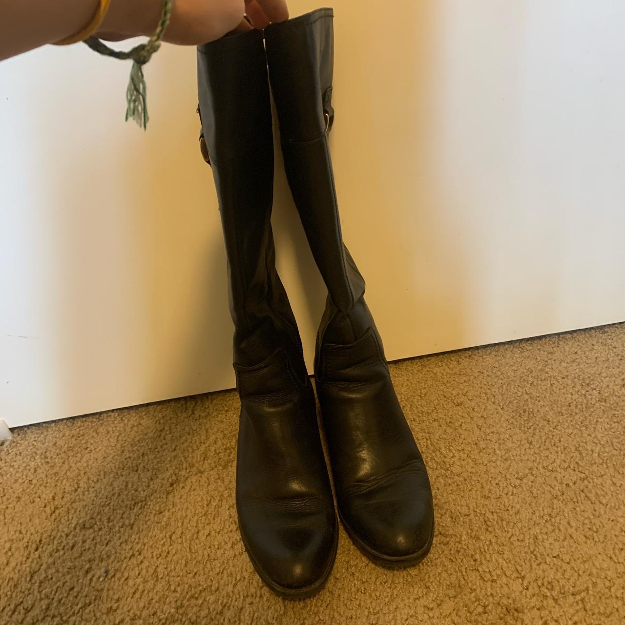 Franco Sarto Women's Black and Gold Boots (4)