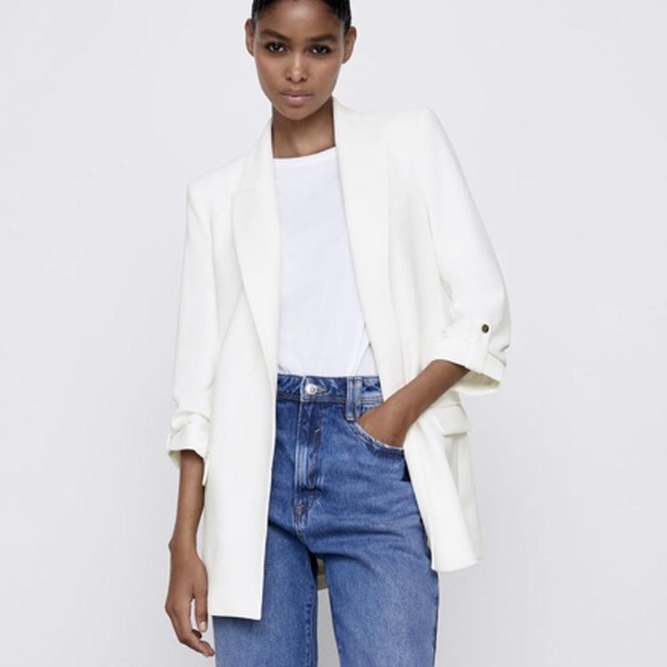 White blazer womens clearance zara