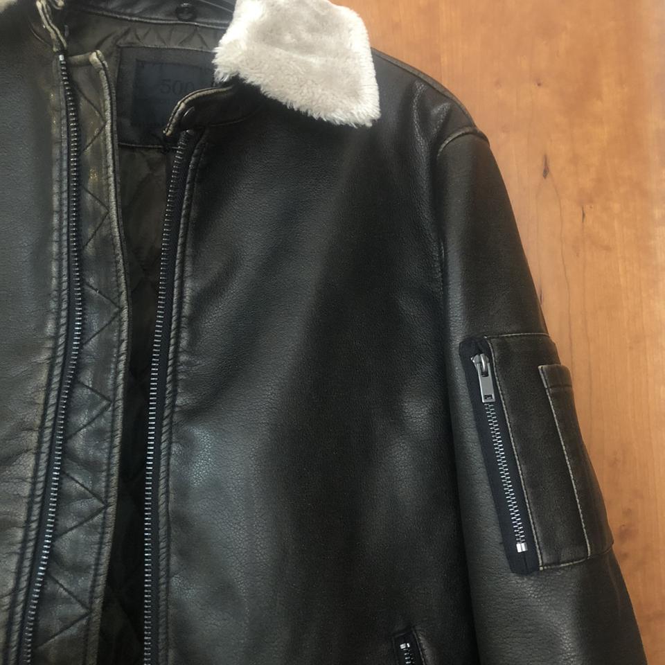 maison cinqcent black leather biker jacket