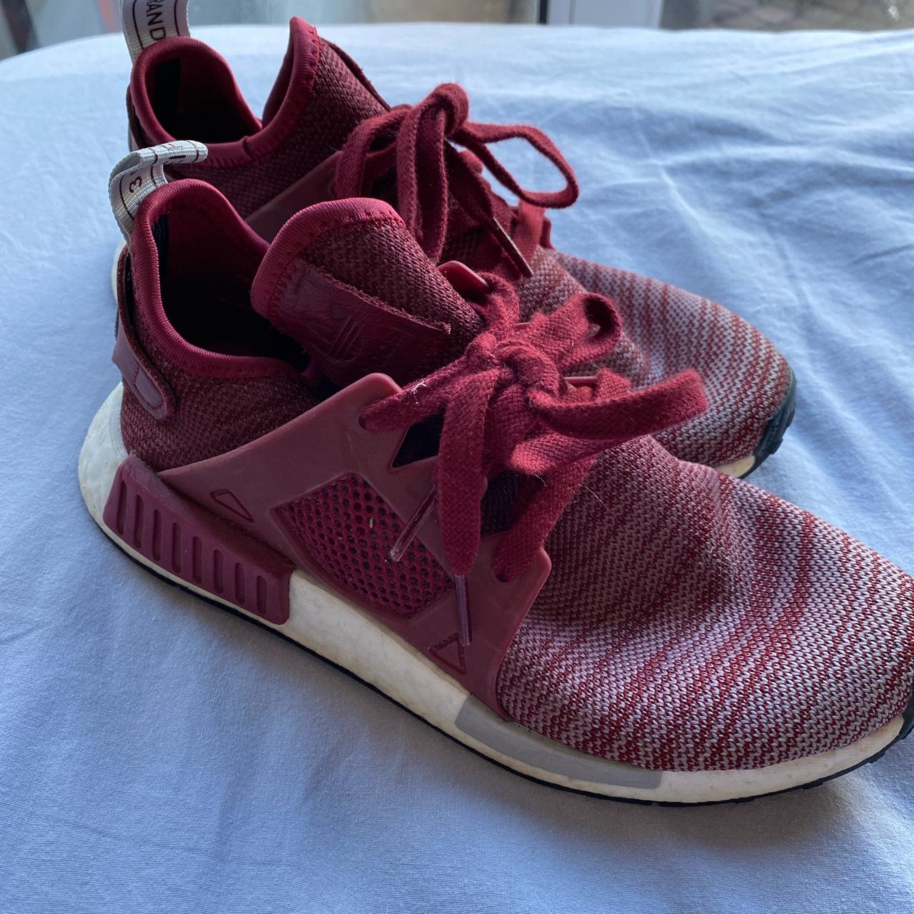adidas nmd white burgundy