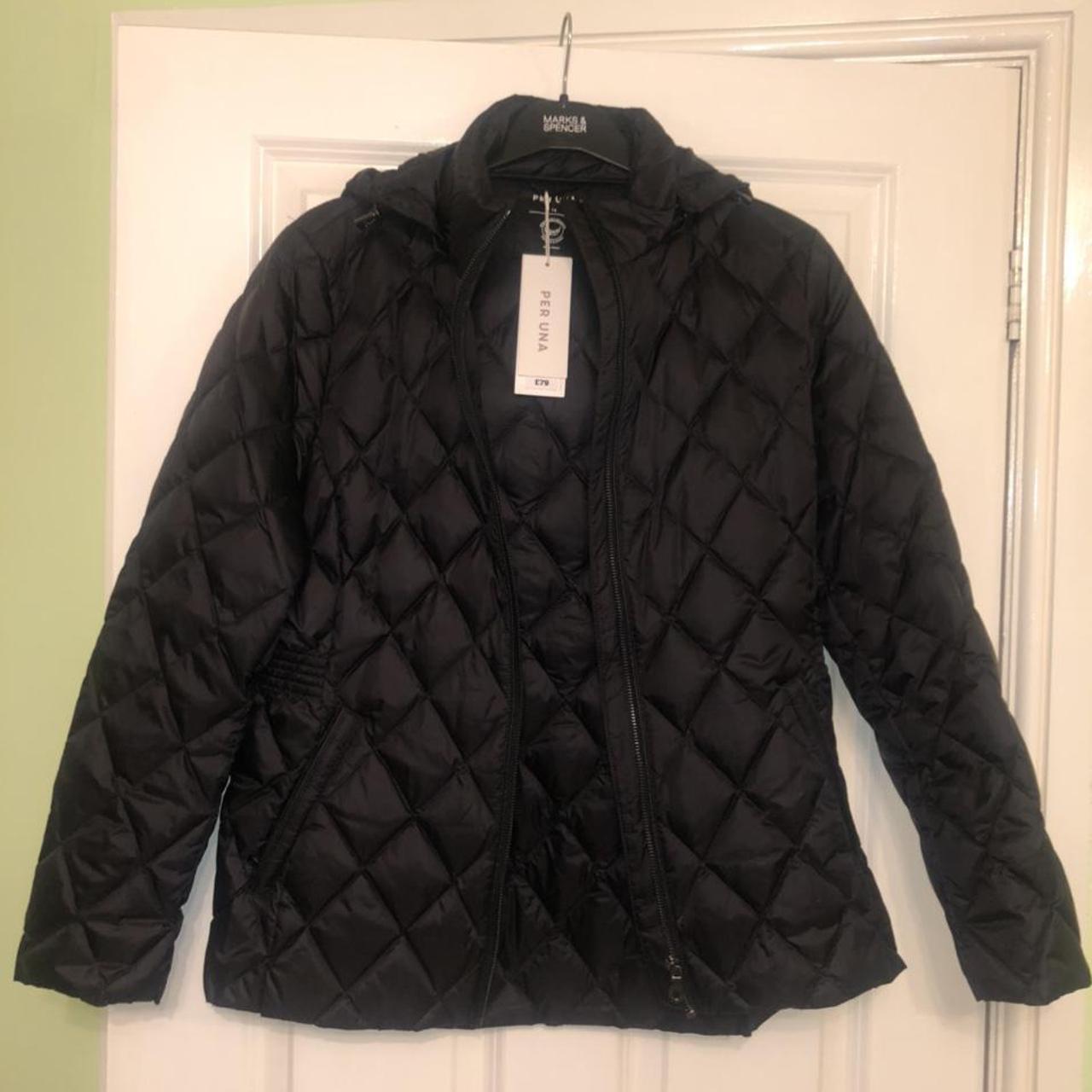 Feather & Down Quilted Puffer Jacket in colour... - Depop