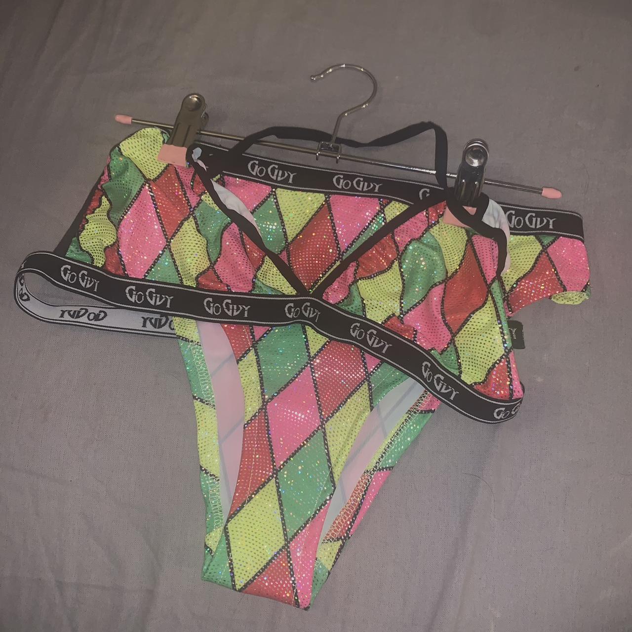 Goguy clothing harlequin bra and pant set 🃏 Depop