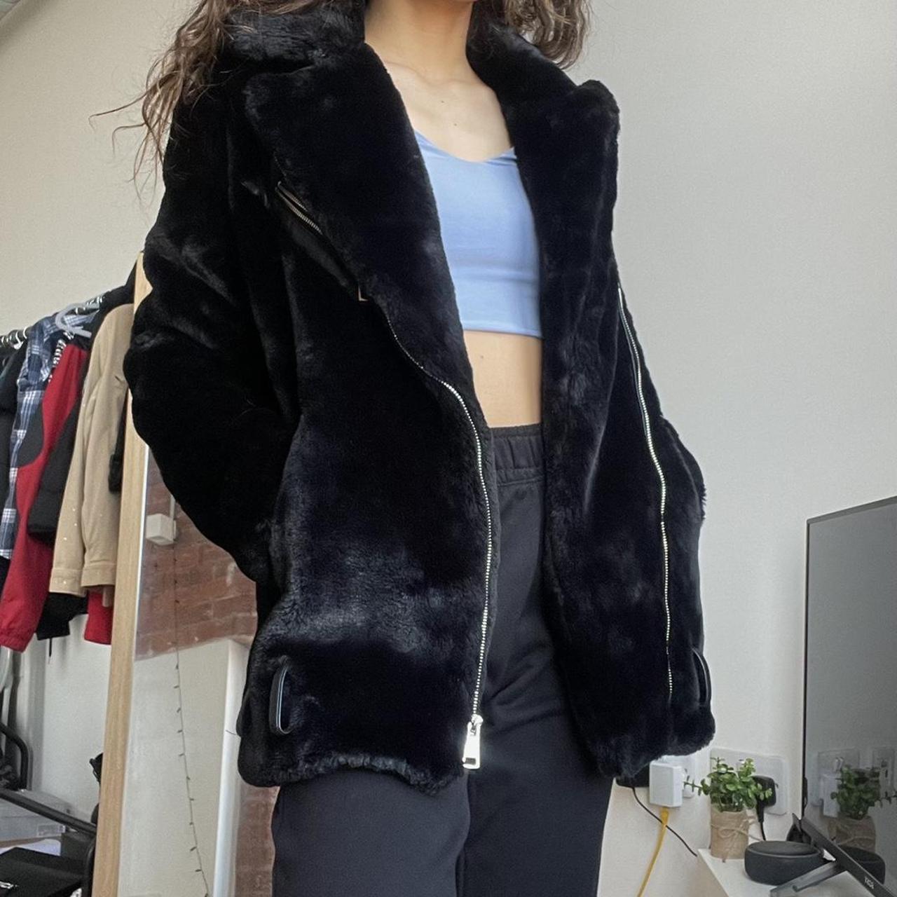 Plt faux fur outlet coat