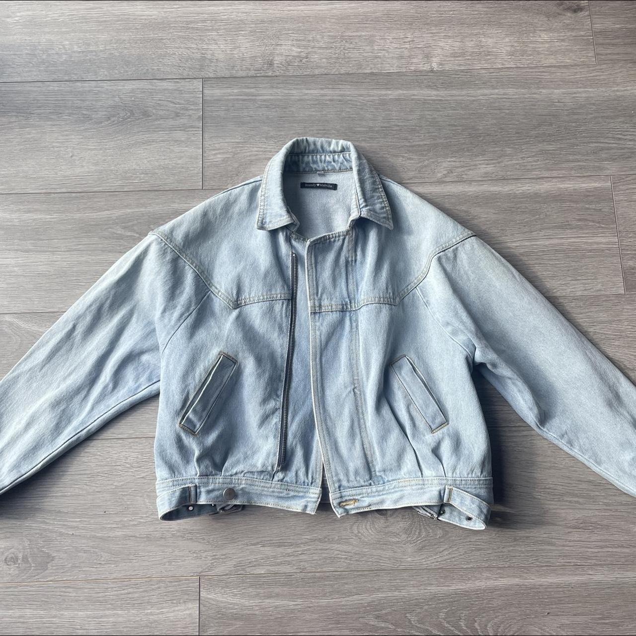 Brandy Melville Women's Blue Coat Depop