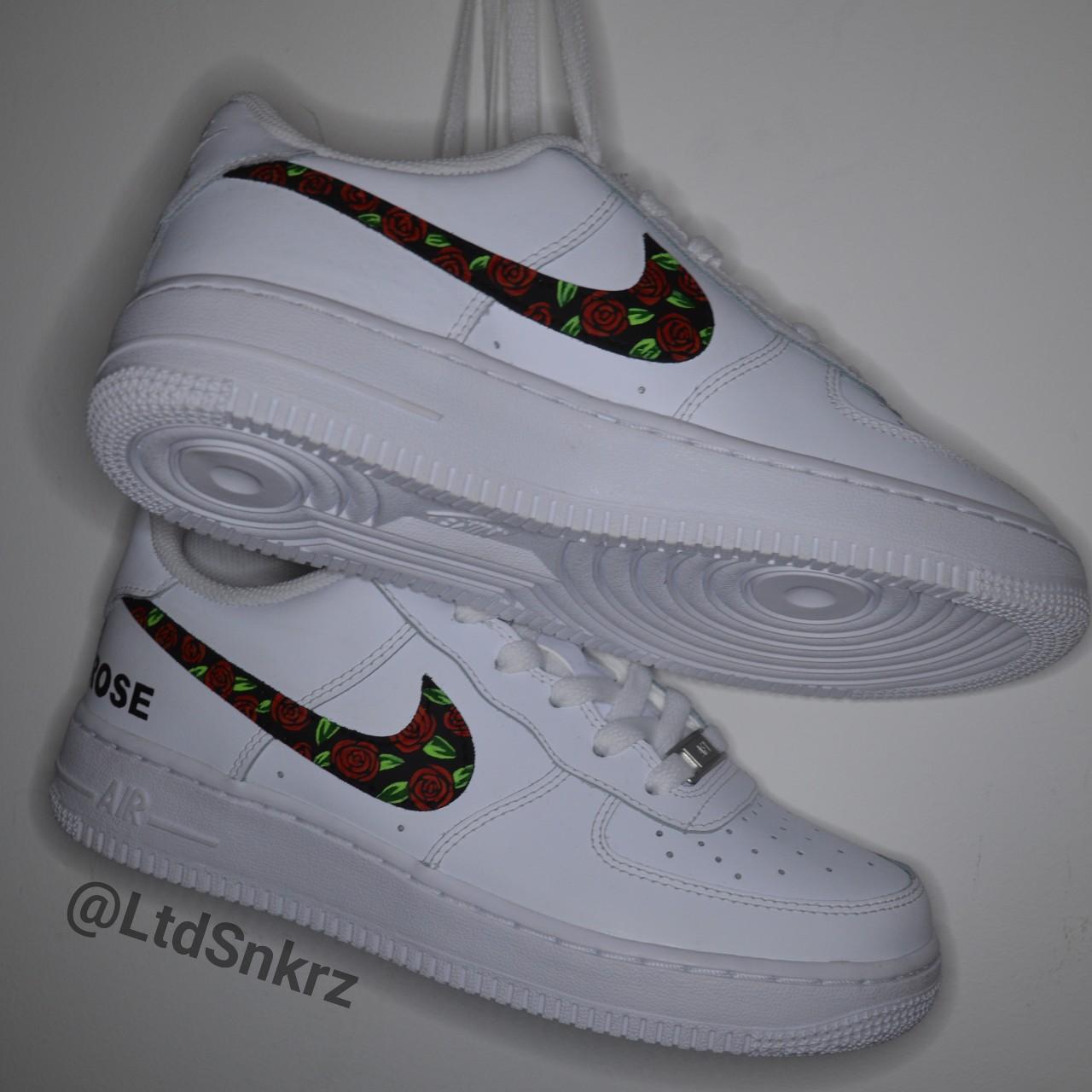 nike trainers with floral tick