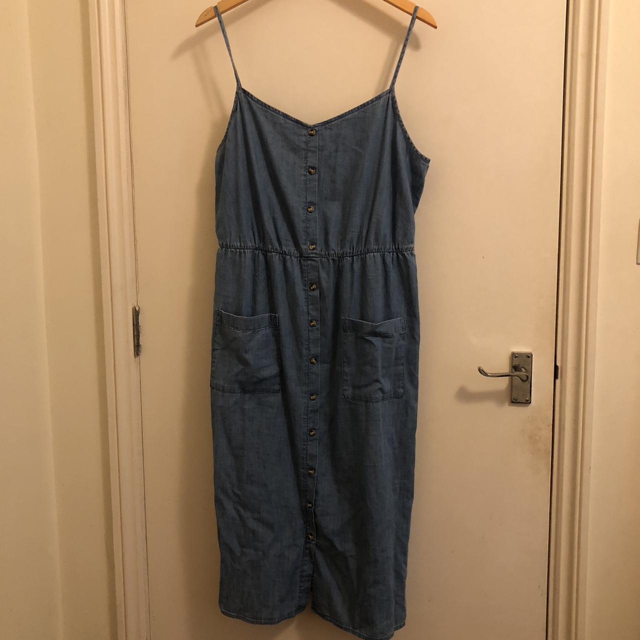 Papaya denim midi dress size 14. Lovely denim dress... Depop