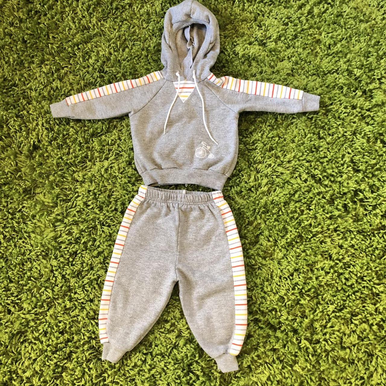 Vintage Kid’s Hooded Jumpsuit on sale With Rainbow Striping