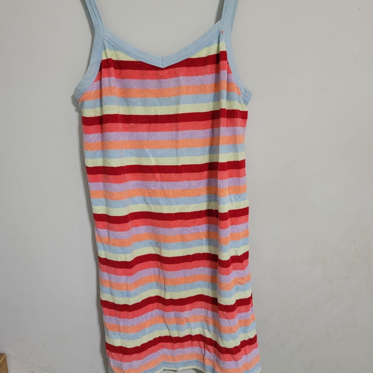 Womens Y2K Terry Cloth Swim Coverup Dress Nightgown... Depop