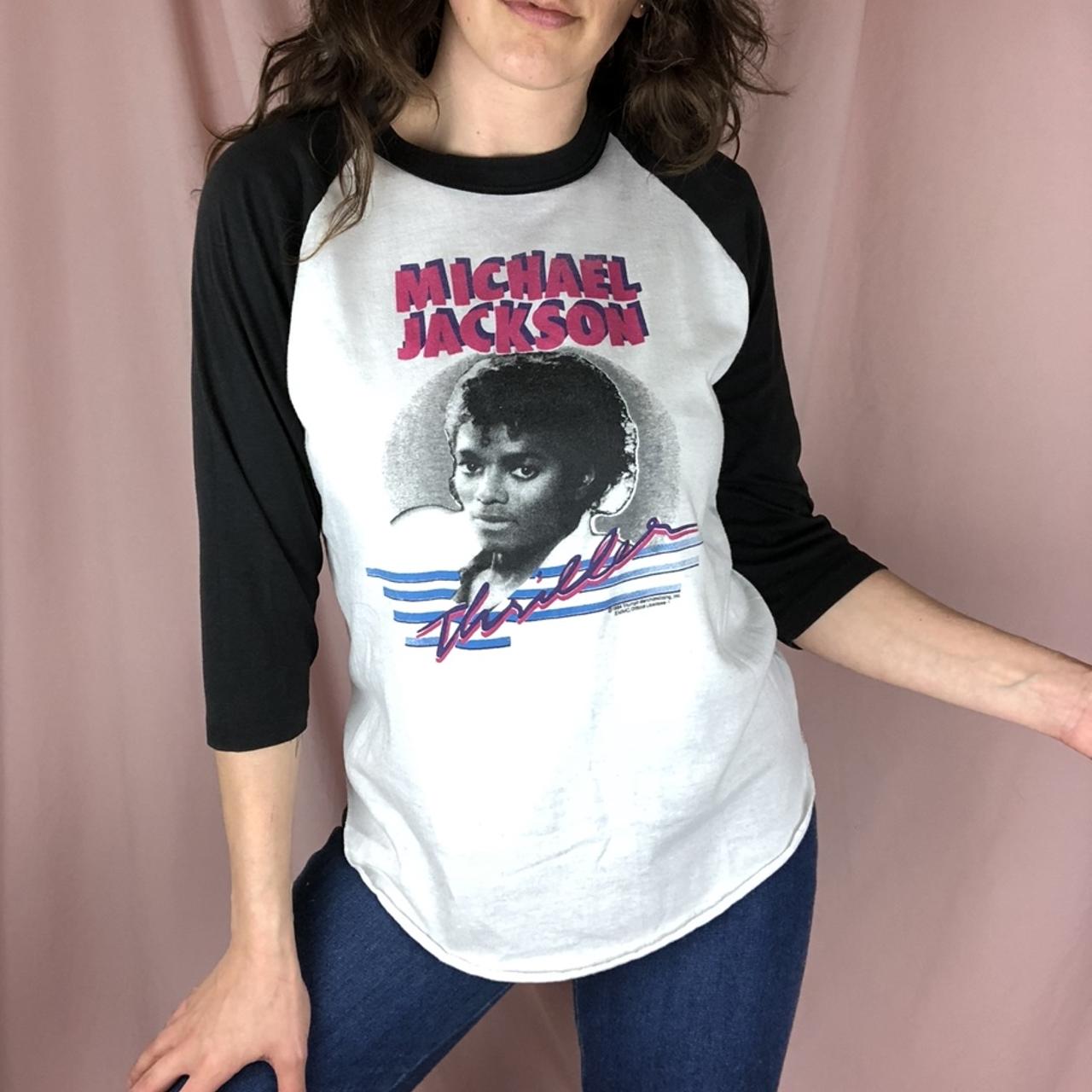 Vintage Michael Jackson 1984 Thriller Raglan...