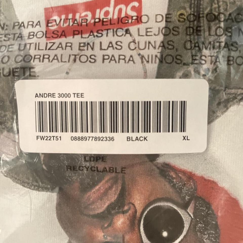 Supreme Andre 3000 Photo Tee Black Size XL - DS... - Depop