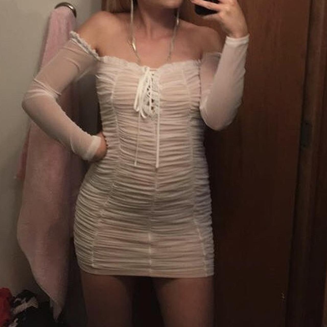 Fashion nova short white dress sale